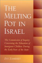 Cover of: The melting pot in Israel by Tsevi Tsameret