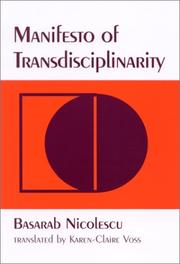 Manifesto of Transdisciplinarity (S U N Y Series in Western Esoteric Traditions) by Basarab Nicolescu