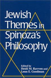 Cover of: Jewish Themes in Spinoza's Philosophy (S U N Y Series in Jewish Philosophy)