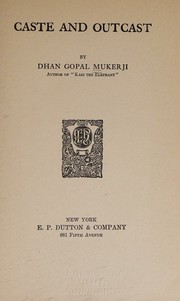 Cover of: Caste and Outcast