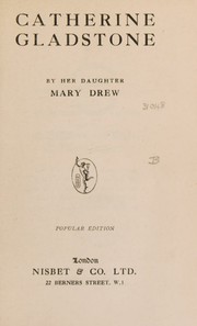 Cover of: Catherine Gladstone by M Drew, M Drew