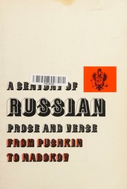 Cover of: A century of Russian prose and verse by Gleb Struve, Gleb Struve