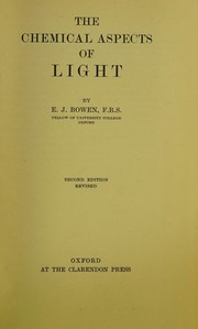 Cover of: The chemical aspects of light