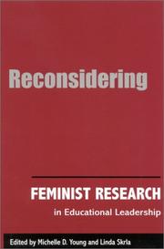 Cover of: Reconsidering Feminist Research in Educational Leadership (Suny Series in Women in Education) by Linda Skrla