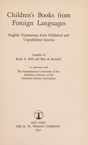 Cover of: Children's books from foreign languages: English translations from published and unpublished sources
