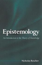 Cover of: Epistemology: An Introduction to the Theory of Knowledge (Suny Series in Philosophy)