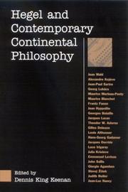 Cover of: Hegel and Contemporary Continental Philosophy | Dennis King Keenan
