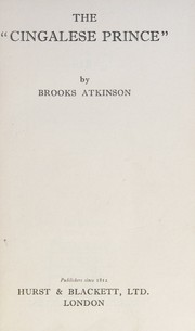 Cover of: The Cingalese prince