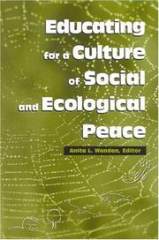 Cover of: Educating for a Culture of Social and Ecological Peace