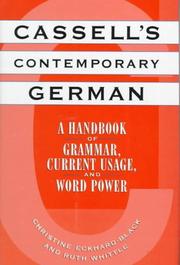 Cover of: Cassell's Contemporary German by Christine Eckhard-Black, Ruth Whittle