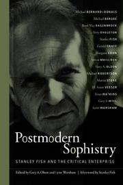 Cover of: Postmodern Sophistry: Stanley Fish And the Critical Enterprise