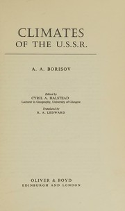 Cover of: Climates of the U.S.S.R. by A. A. Borisov, A. A. Borisov