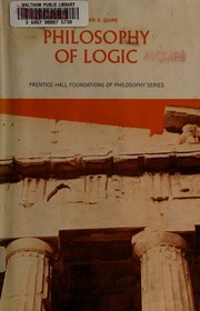 Cover of: Philosophy of logic
