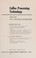 Cover of: Coffee processing technology