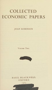 Cover of: Collected economic papers.