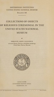 Cover of: Collection Of Objects Of Religious Ceremonial In The United States National Museum