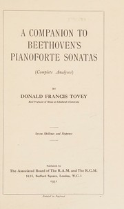 Cover of: A companion to Beethoven's pianoforte sonatas: (complete analysis)