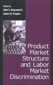 Cover of: Product market structure and labor market discrimination