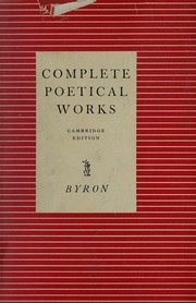 Cover of: The complete poetical works of Byron.