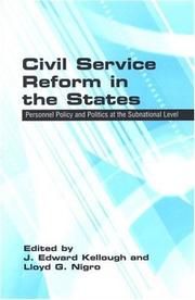 Cover of: Civil Service Reform in the States: Personnel Policy And Politics at the Subnational Level (Suny Series in Public Administration)