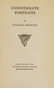 Cover of: Confederate portraits,