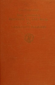 The conflict between El and Baʼal in Canaanite religion by Ulf Oldenburg