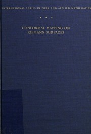 Cover of: Conformal mapping on Riemann surfaces