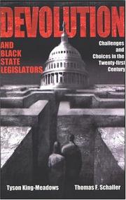 Devolution and Black state legislators by Tyson King-Meadows
