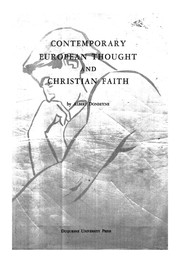 Cover of: Contemporary European thought and Christian faith