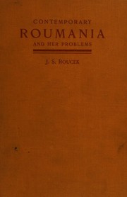 Cover of: Contemporary Roumania and Her Problems: A Study in Modern Nationalism