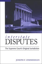 Cover of: Interstate Disputes by Joseph F. Zimmerman