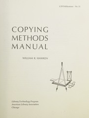Cover of: Copying methods manual by William R. Hawken, William R. Hawken