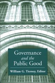 Cover of: Governance and the public good