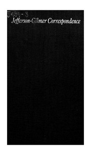 Cover of: Correspondence of thomas jefferson and francis walker gilmer 1814-1826