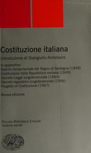 Cover of: Costituzione italiana by Italy