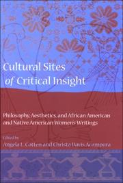 Cover of: Cultural Sites of Critical Insight: Philosophy, Aesthetics, and African American and Native American Women's Writings