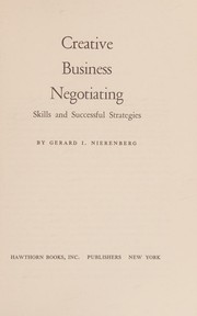 Cover of: Creative Business Negotiating Skills and Sucessful Business Strategies