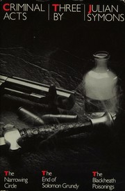 Cover of: CRIMINAL ACTS: Three By Julian Symons