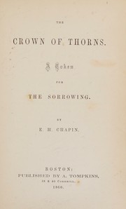 Cover of: The crown of thorns: a token for the sorrowing