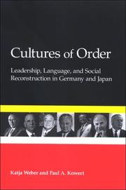 Cover of: Cultures of Order | Paul A. Kowert
