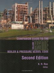 Cover of: Companion Guide to the Asme Boiler & Pressure Vessel Code: Criteria & Commentary Select Aspects ASME BPV & Piping Codes Volume 1