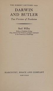 Cover of: Darwin and Butler: Two Versions of Evolution.