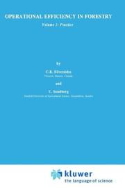 Cover of: Operational Efficiency in Forestry: Volume 2 by C.R. Silversides, B. Sundberg