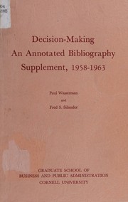 Cover of: Decision-making by Paul Wasserman, Paul Wasserman