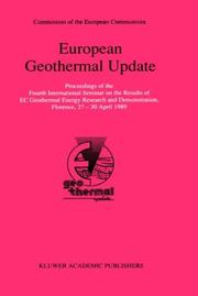 Cover of: European Geothermal Update | 