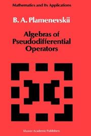 Cover of: Algebras of pseudodifferential operators