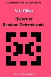 Cover of: Theory of random determinants