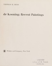 Cover of: De Kooning; recent paintings