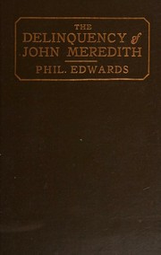 Cover of: The Delinquency of John Meredith