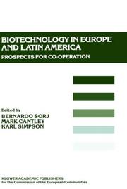 Cover of: Biotechnology in Europe and Latin America: prospects for co-operation